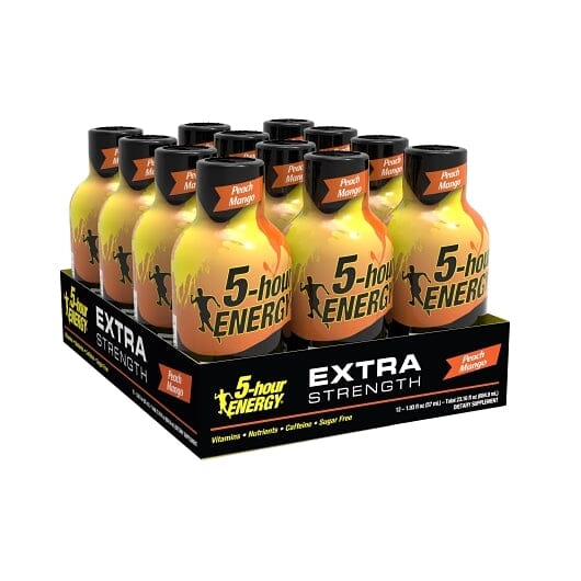 5-Hour Energy Extra Strength Energy Shot 5-Hour Peach Mango 1.93 Fl Oz-12 Count