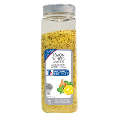 (Best By Oct 2024) McCormick Culinary Kosher Lemon 'N Herb Seasoning, 24 oz Bottle McCormick Lemon and Herb seasoning 24 Ounce