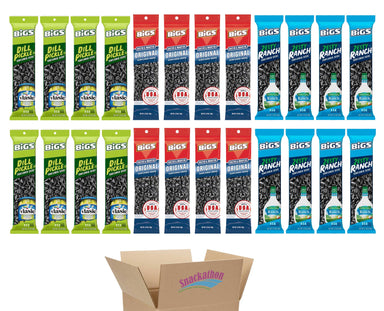 BIGS Sunflower Seeds Variety Pack (Original, Dill Pickle, Zesty Ranch), 2.75 Ounce Each, 8 per Flavor (Pack of 24) Snackathon Original Dill Ranch 24 Pack
