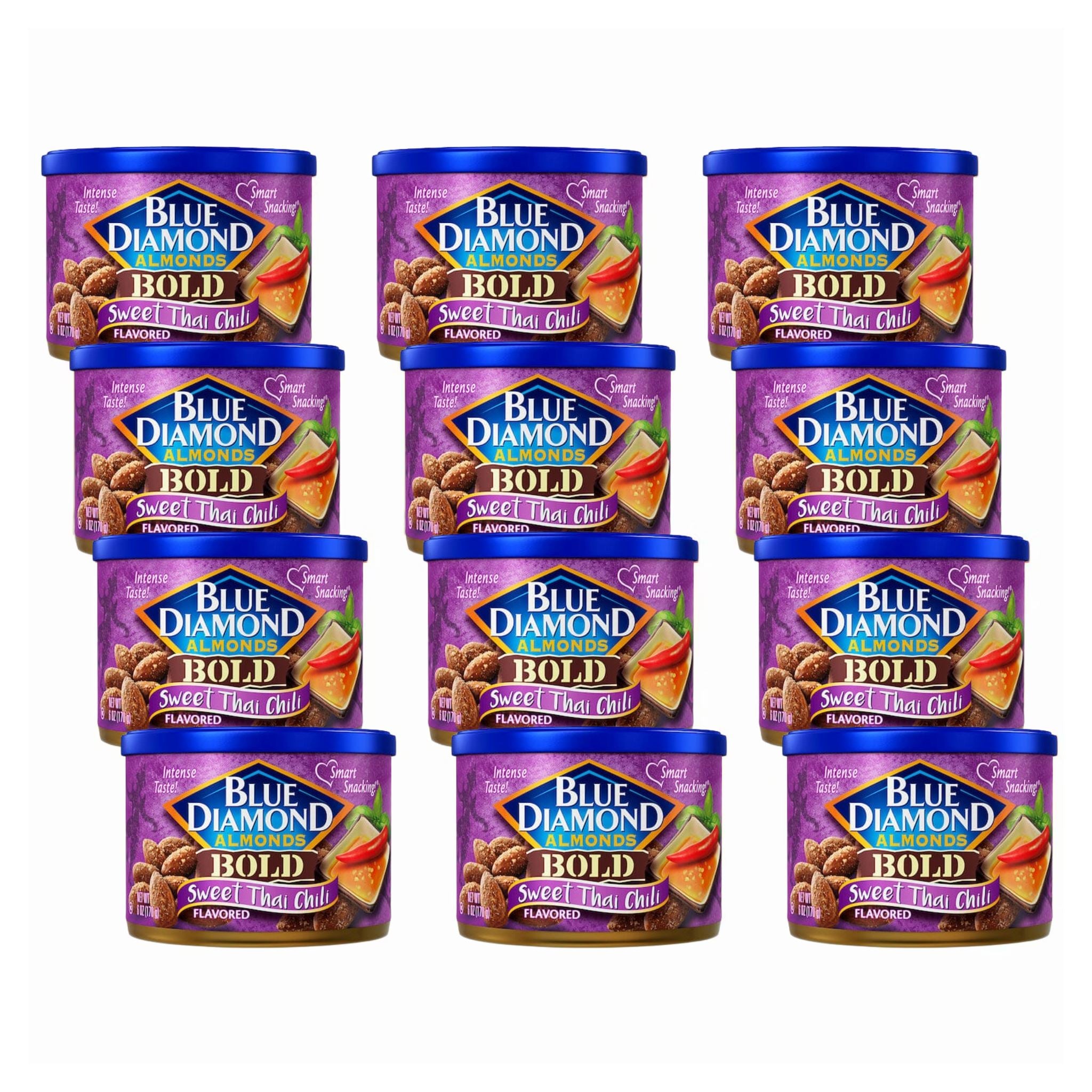Blue Diamond Almonds, 6 Ounce Can Blue Diamond Almonds Sweet Thai Chili 6 Oz-12 Count
