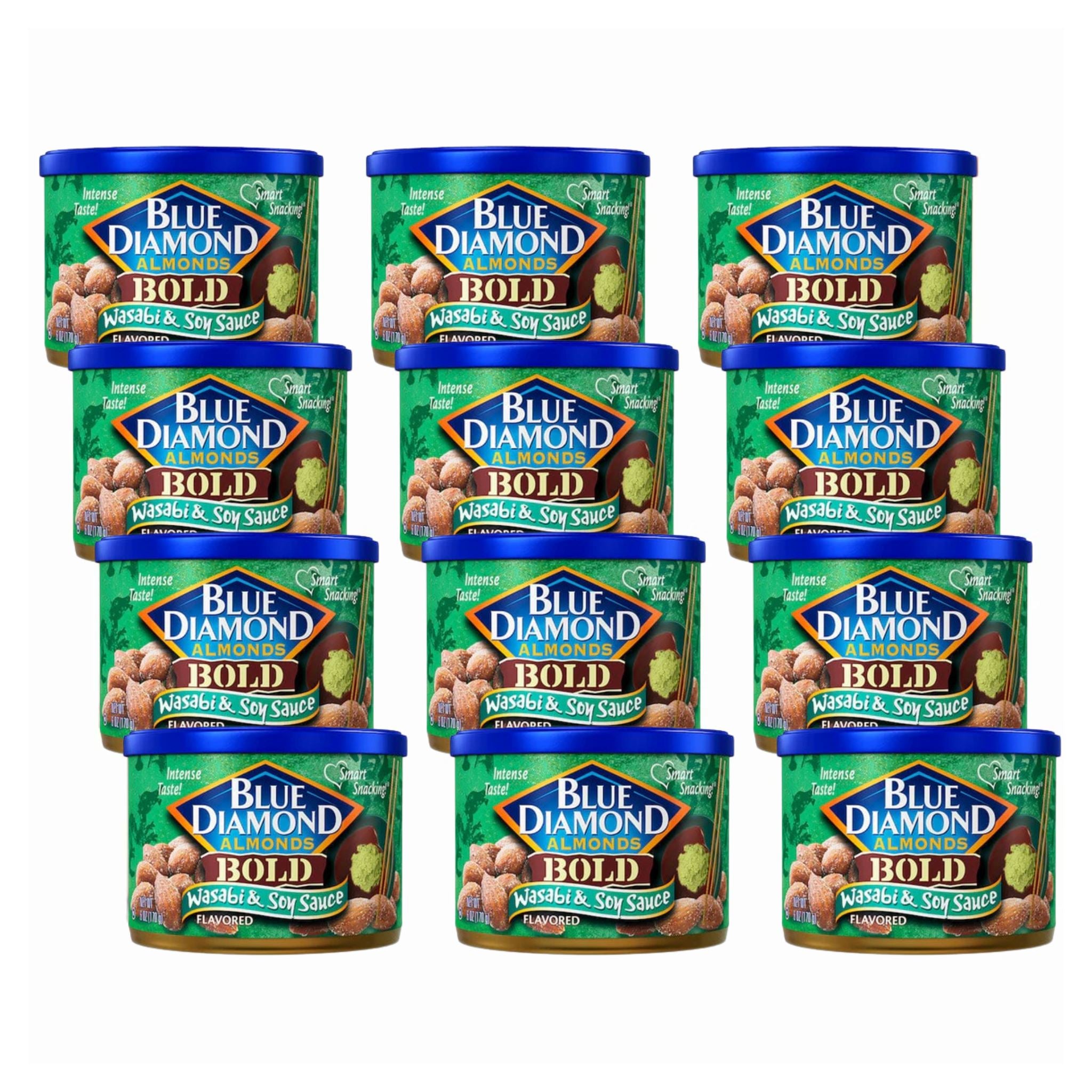 Blue Diamond Almonds, 6 Ounce Can Blue Diamond Almonds Wasabi & Soy Sauce 6 Oz-12 Count