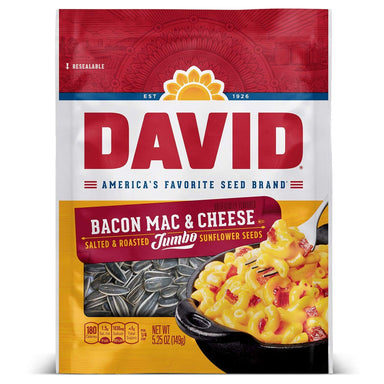 David Jumbo Salted Bacon Mac & Cheese Sunflower Seed, 5.25 Ounces DAVID 5.25 Ounces