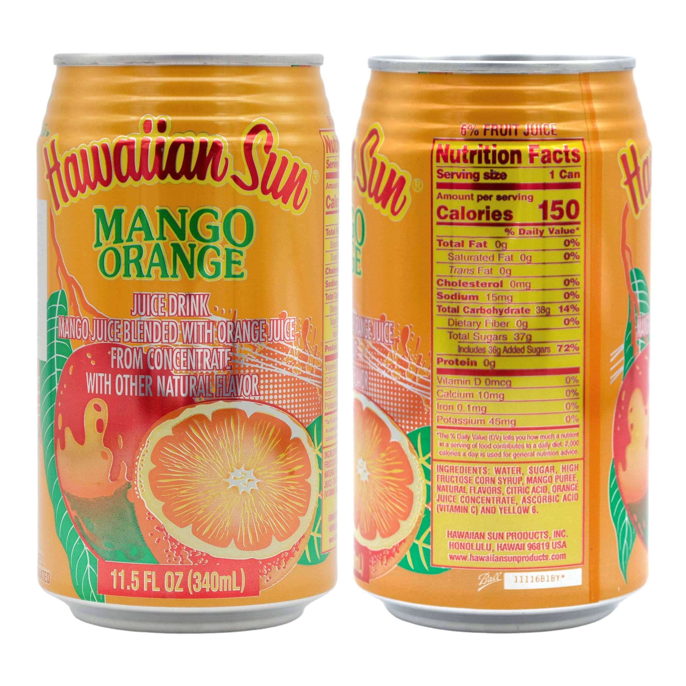 Hawaiian Sun Drinks, All Flavors, 1 Can per Flavor, Total 16 Cans Snackathon