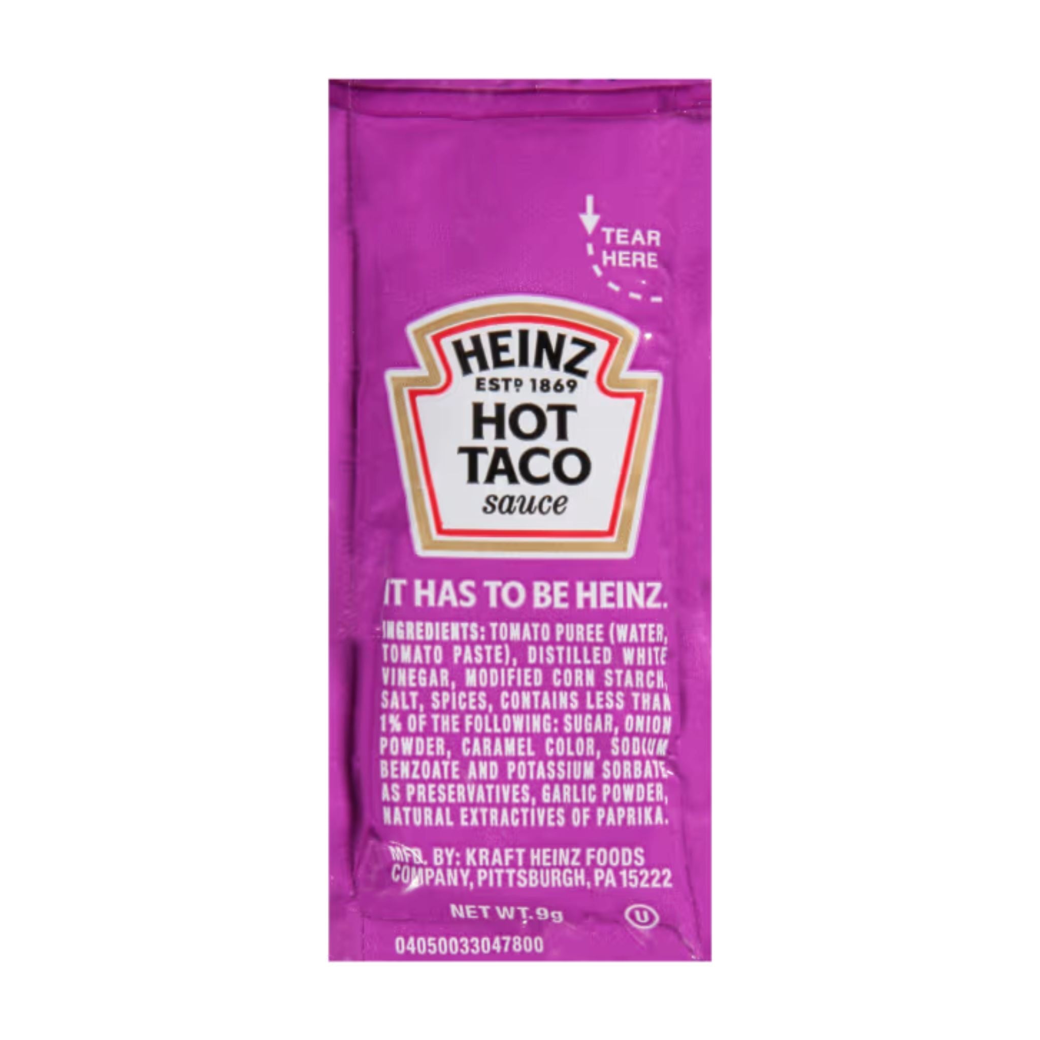 Heinz Hot Taco Sauce Portion Packets, 9 Gram, (500 Count) Heinz