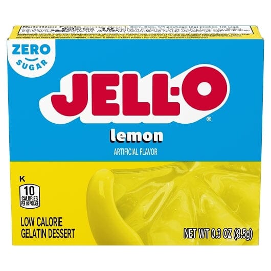 Jell-O Sugar Free Gelatin Mix Jell-O Lemon 0.3 Ounce