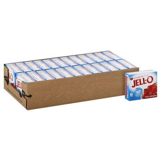Jell-O Sugar Free Gelatin Mix Jell-O Strawberry 0.3 Oz-24 Count