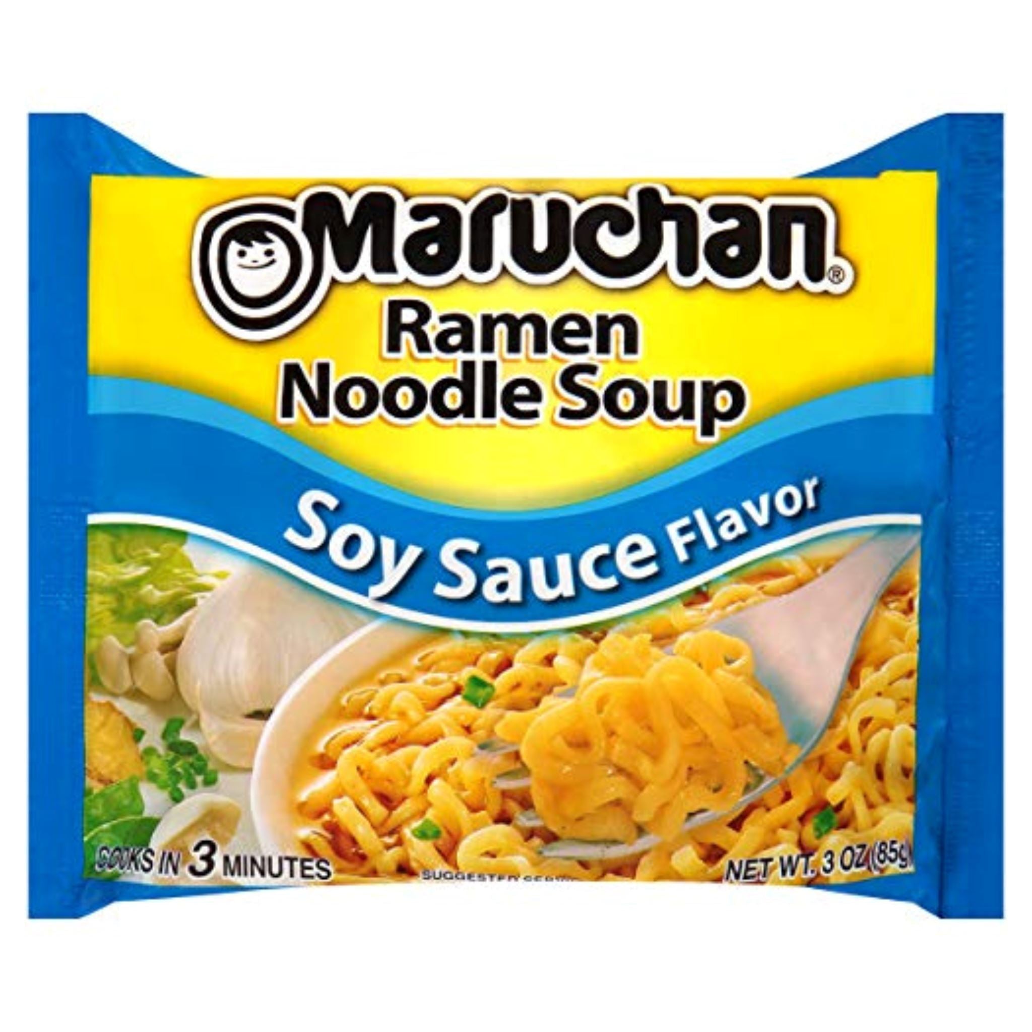 Maruchan Ramen Soy Sauce Flavored Ramen Noodle Soup, 3 Ounces (Pack of 24) Maruchan