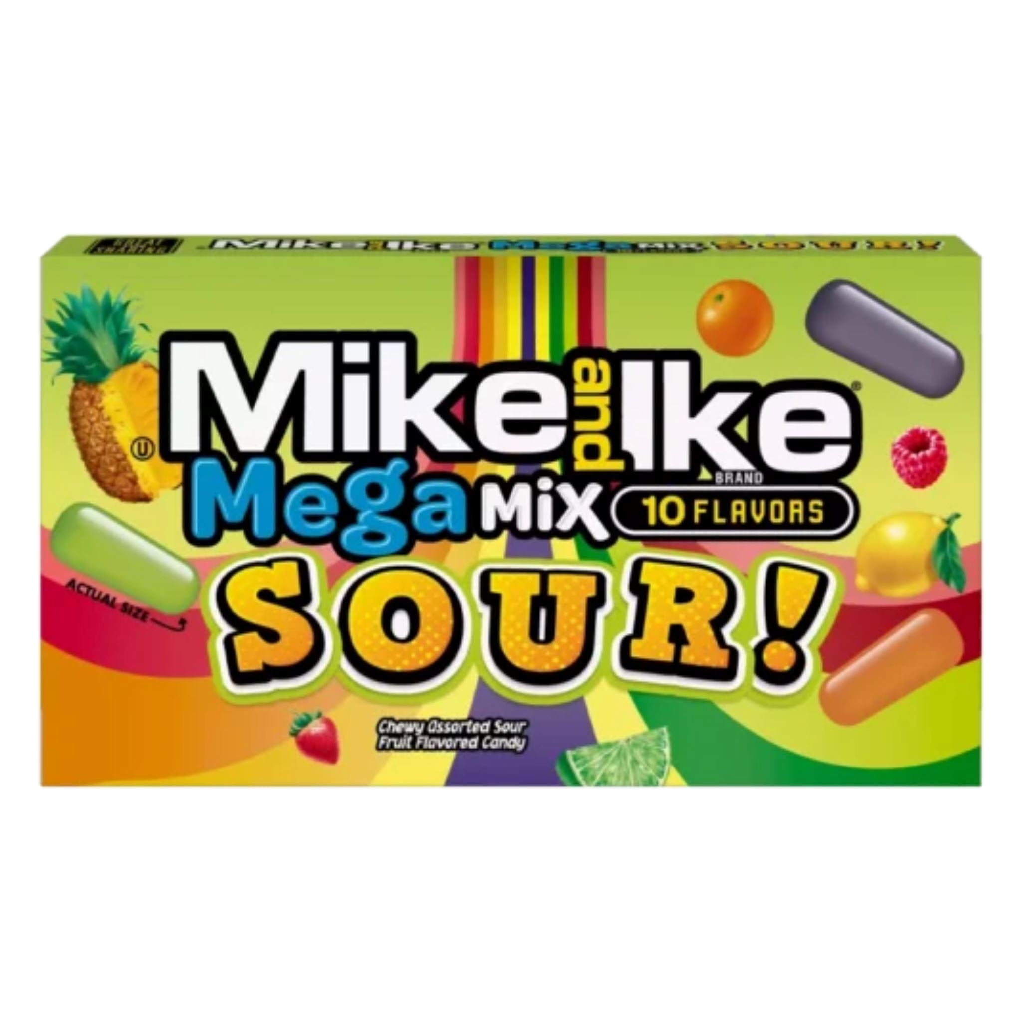 Mike and Ike Chewy Candy, Mega Mix Sour, 4.25 Ounce Mike & Ike