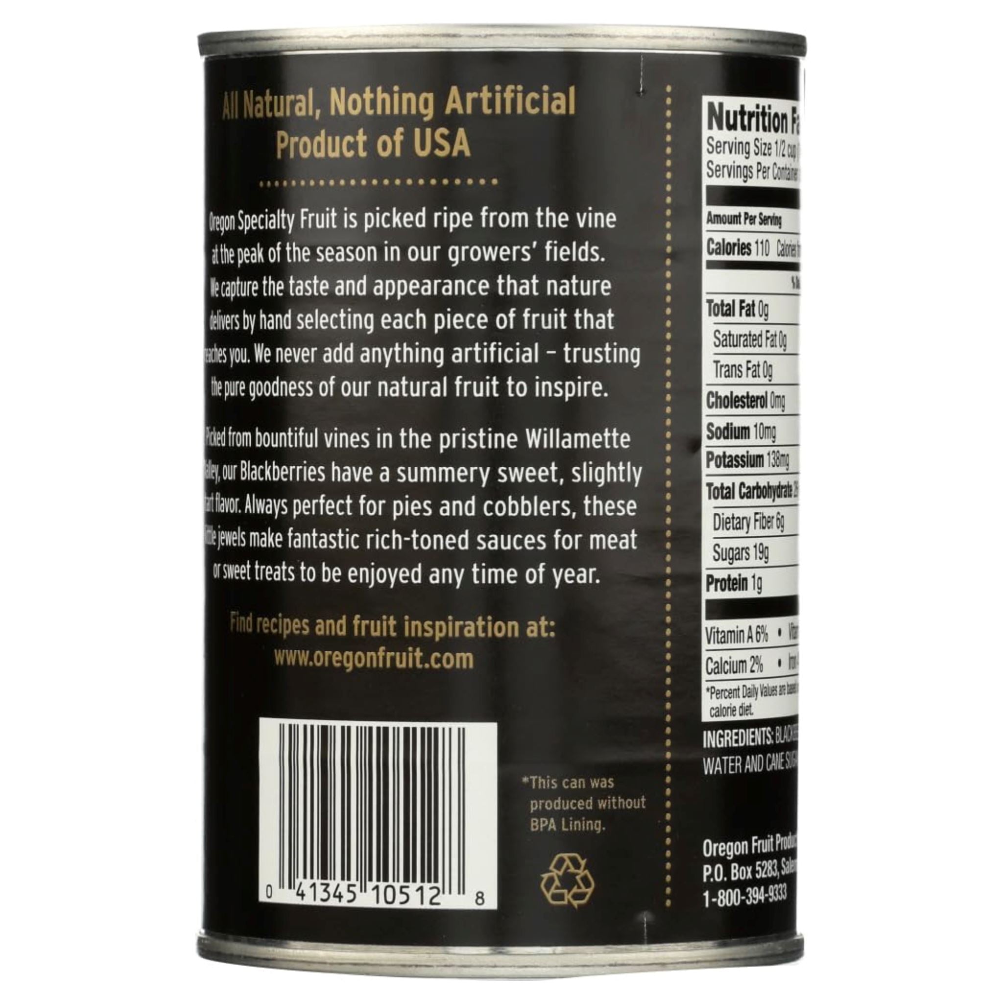 Oregon Fruit Blackberries in Light Syrup, 15 oz Oregon Fruit