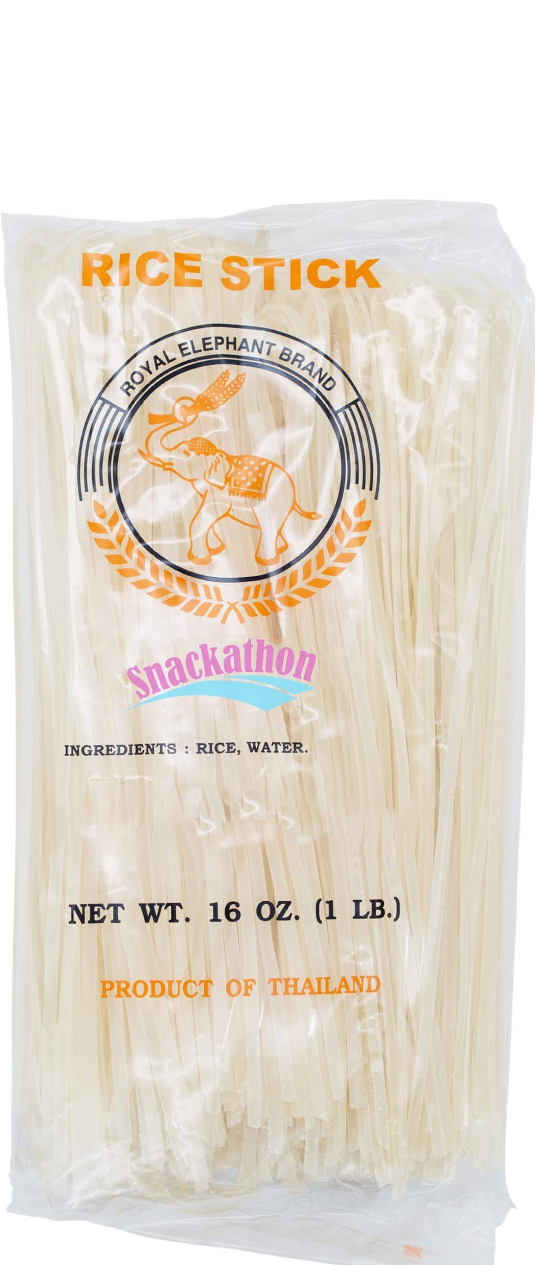 Pad Thai Rice Stick Noodles, 3mm Width, Pack of 1 (16 Ounce Bag) Snackathon M-3mm 1 Pound (Pack of 1)