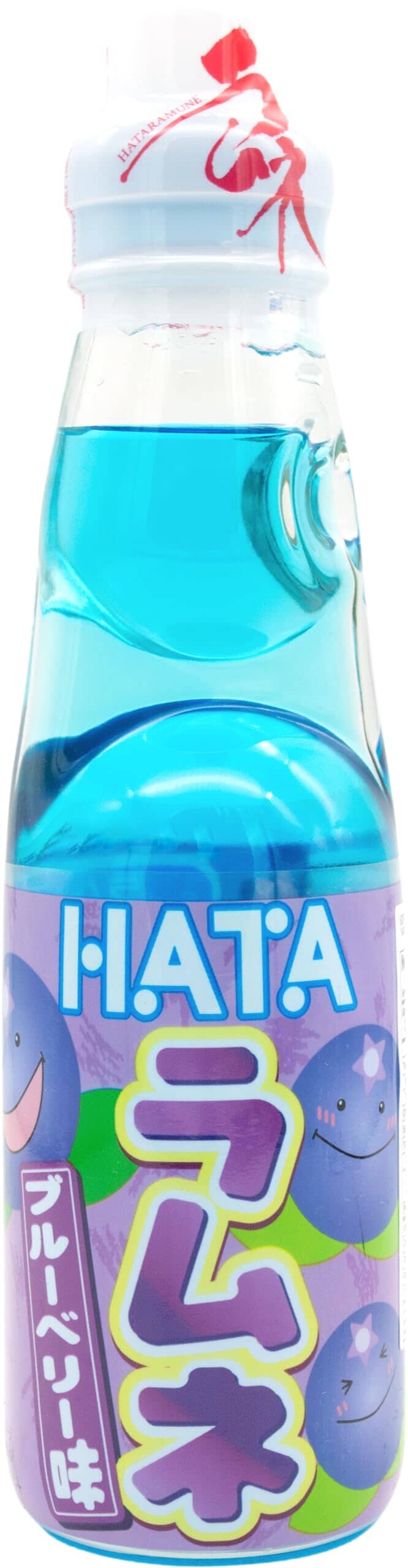 Ramune Japanese Soda, Variety Pack, 3 Fruity Bottles: Blueberry, Strawberry, Lychee, 1 Each, 6.76 Fluid Ounce Snackathon