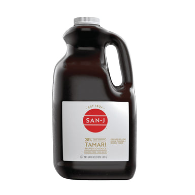 San J - Tamari Gluten Free 28% Less Sodium Soy Sauce WHITE - 64 oz San-J