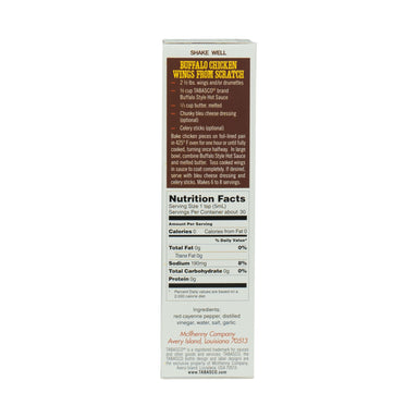 Tabasco Buffalo Style Hot Sauce, 5oz, Good for Wings, Fish Free, Shelf Stable, Liquids, Glass Bottle TABASCO