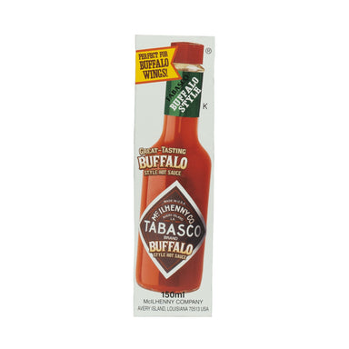 Tabasco Buffalo Style Hot Sauce, 5oz, Good for Wings, Fish Free, Shelf Stable, Liquids, Glass Bottle TABASCO