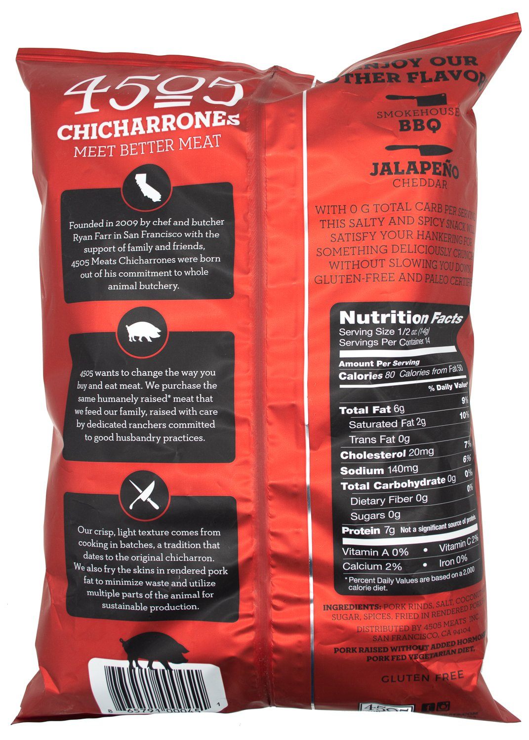 4505 Pork Rinds, Certified Keto, Humanely Raised 4505 Meats