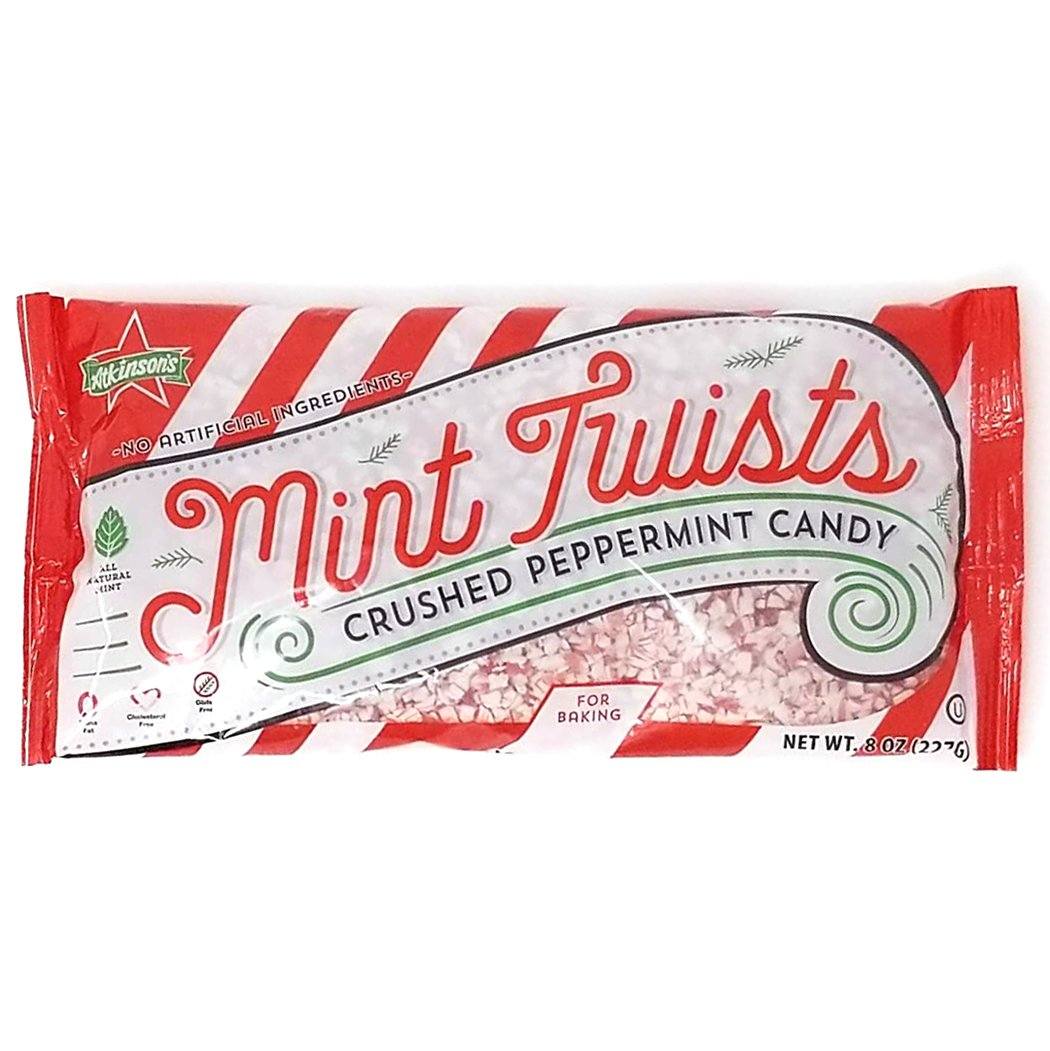 Atkinson's Mint Twists Crushed Peppermint Candy for Baking Atkinson Candy 8 Ounce