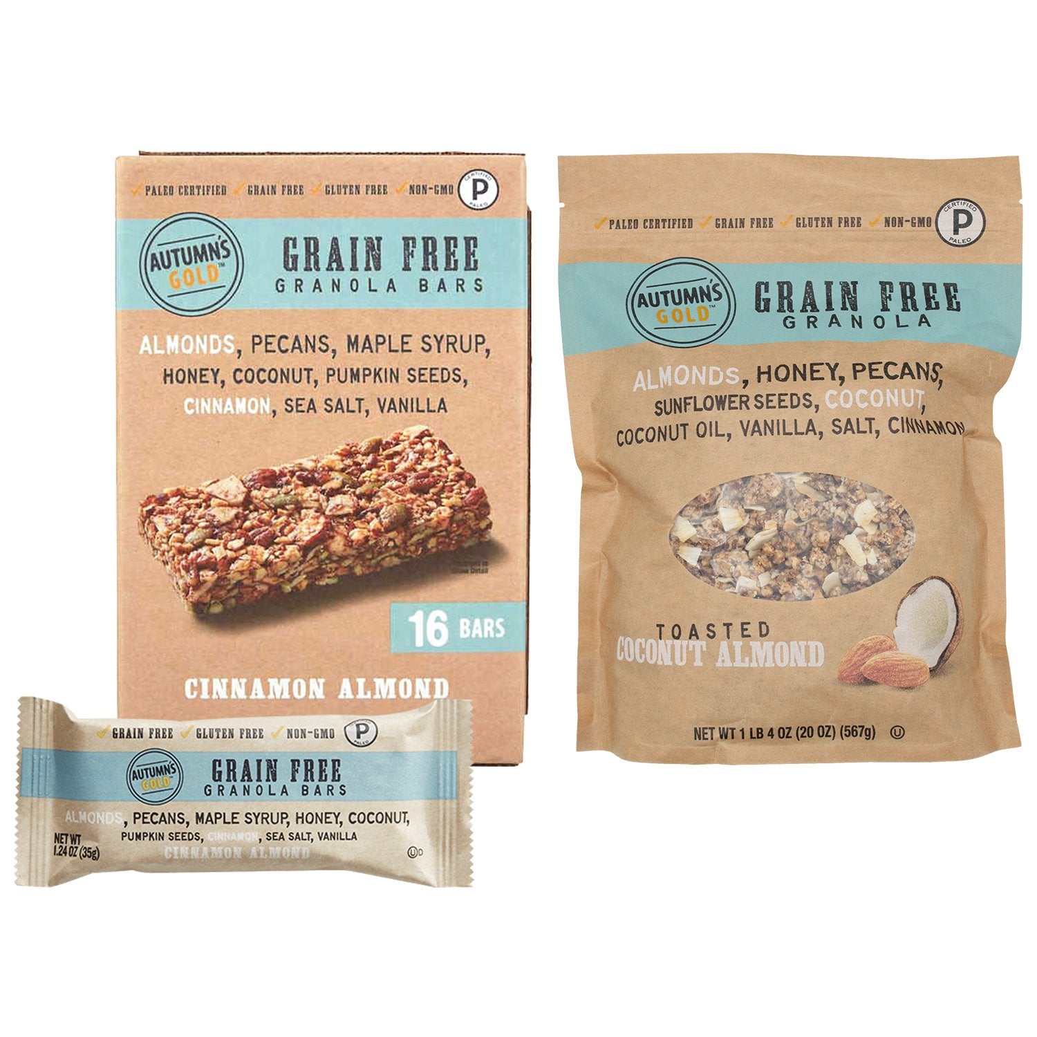 Autumn's Gold Grain Free Granola, Paleo Certified Autumn's Gold