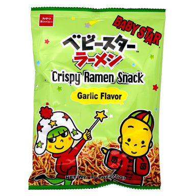 Baby Star Crispy Ramen Snacks Baby Star Garlic Flavor 2.47 Ounce