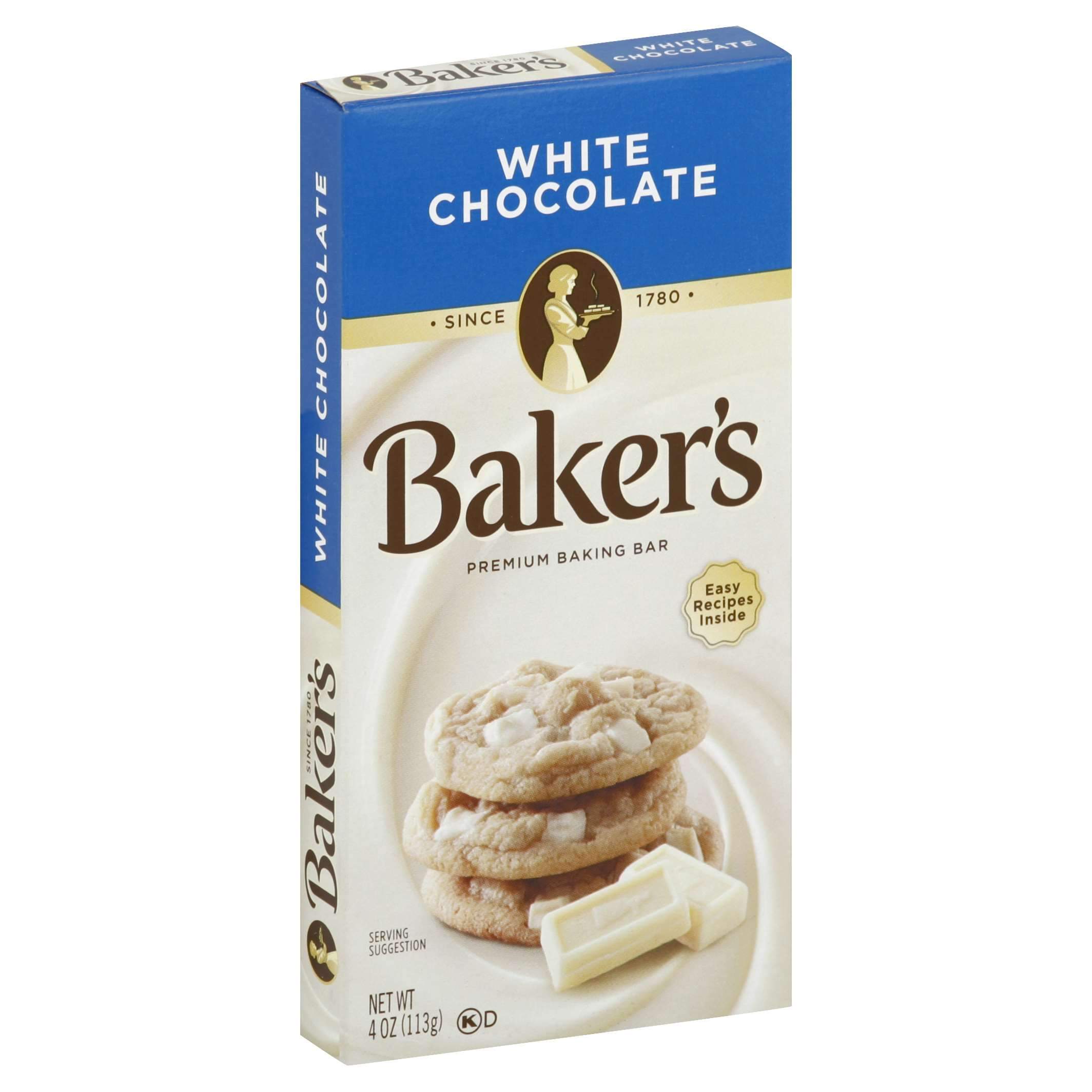 Baker's Chocolate Meltable Baker's White Chocolate 4 Ounce