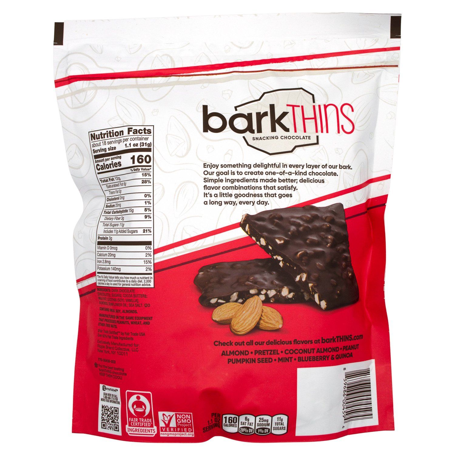 barkTHINS Snacking Chocolate Meltable barkTHINS