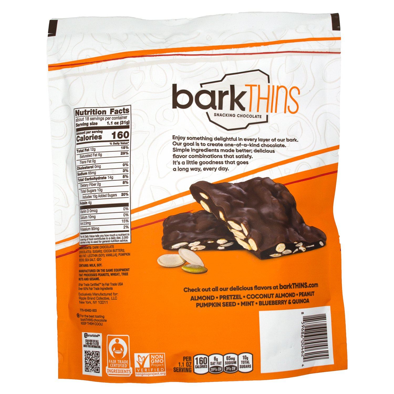 barkTHINS Snacking Chocolate Meltable barkTHINS