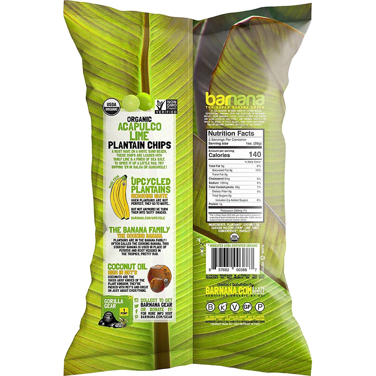 Barnana Organic Plantain Chips Barnana