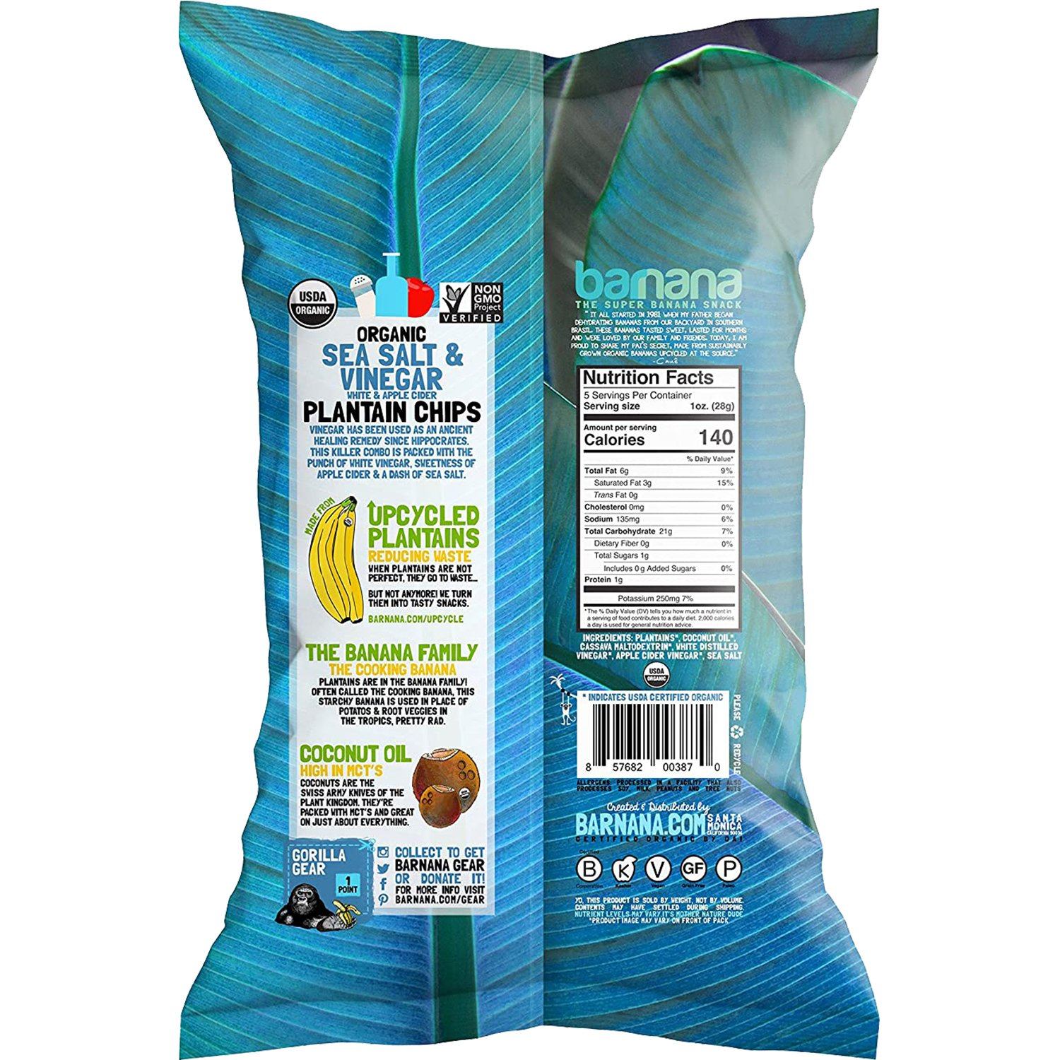Barnana Organic Plantain Chips Barnana