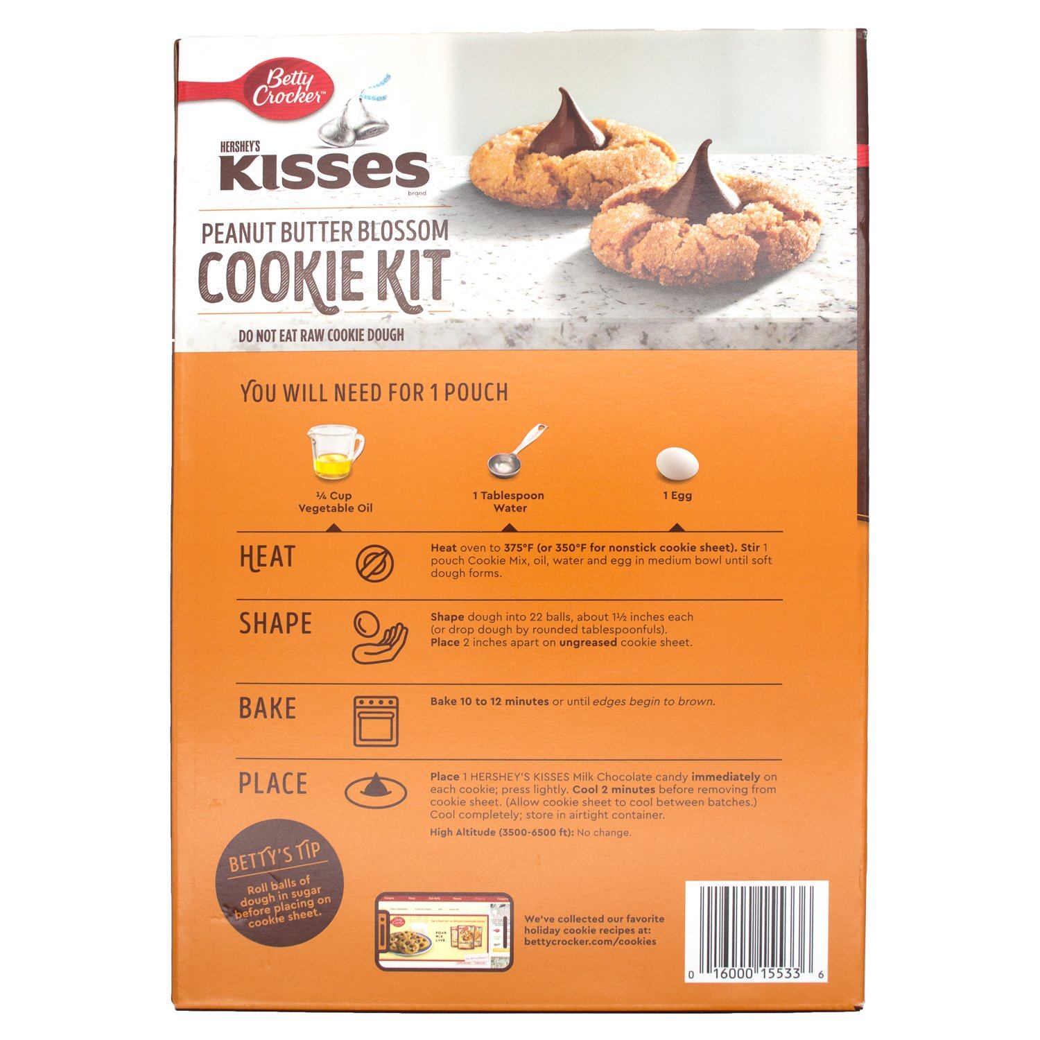 Betty Crocker Hershey's Kisses Peanut Butter Blossom Cookie Kit Betty Crocker