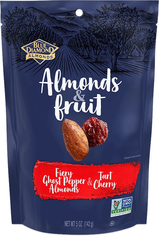 Blue Diamond Almonds & Fruit Blue Diamond Almonds Fiery Ghost Pepper Almonds & Tart Cherry 5 Ounce