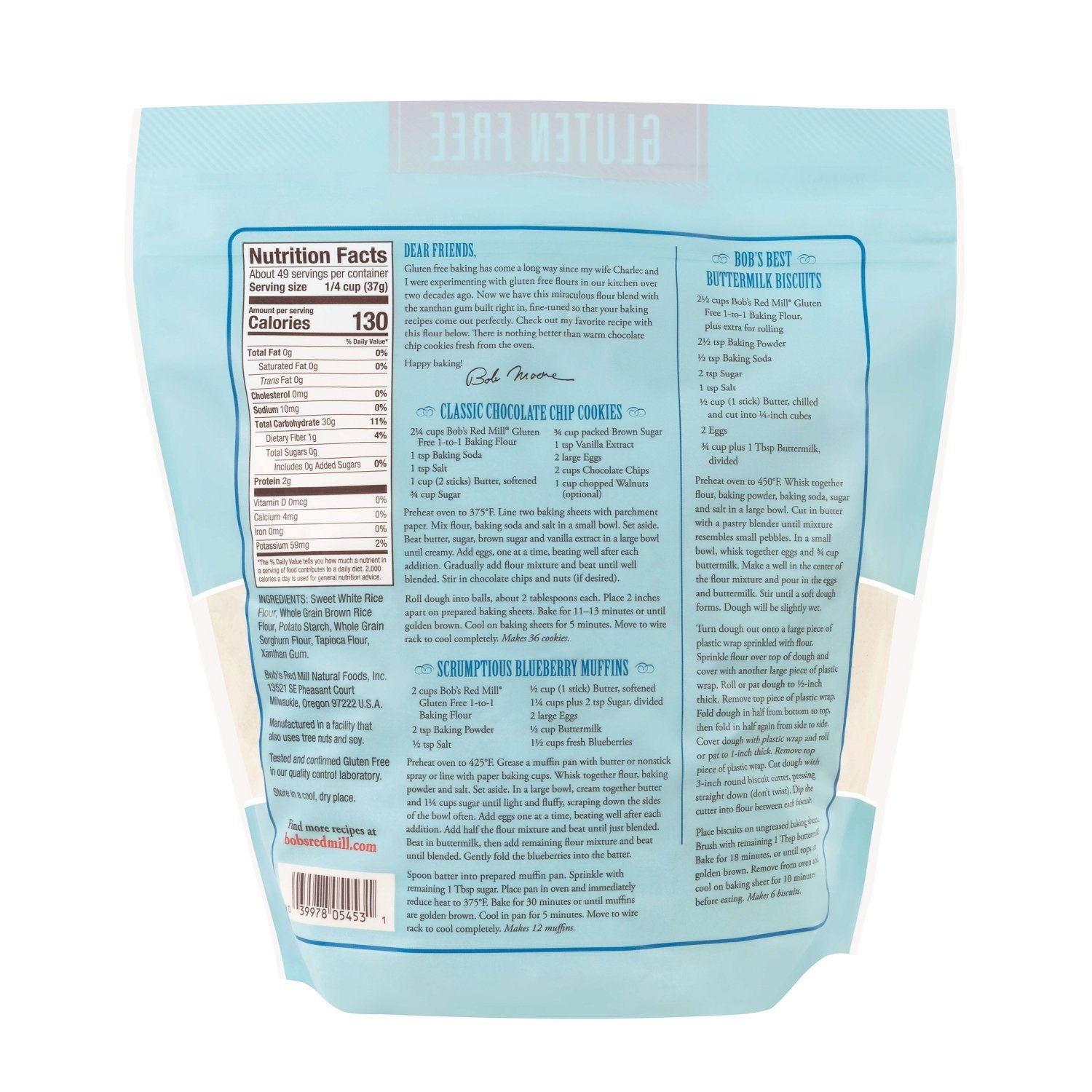 Bob's Red Mill Gluten Free 1-to-1 Baking Flour Bob's Red Mill