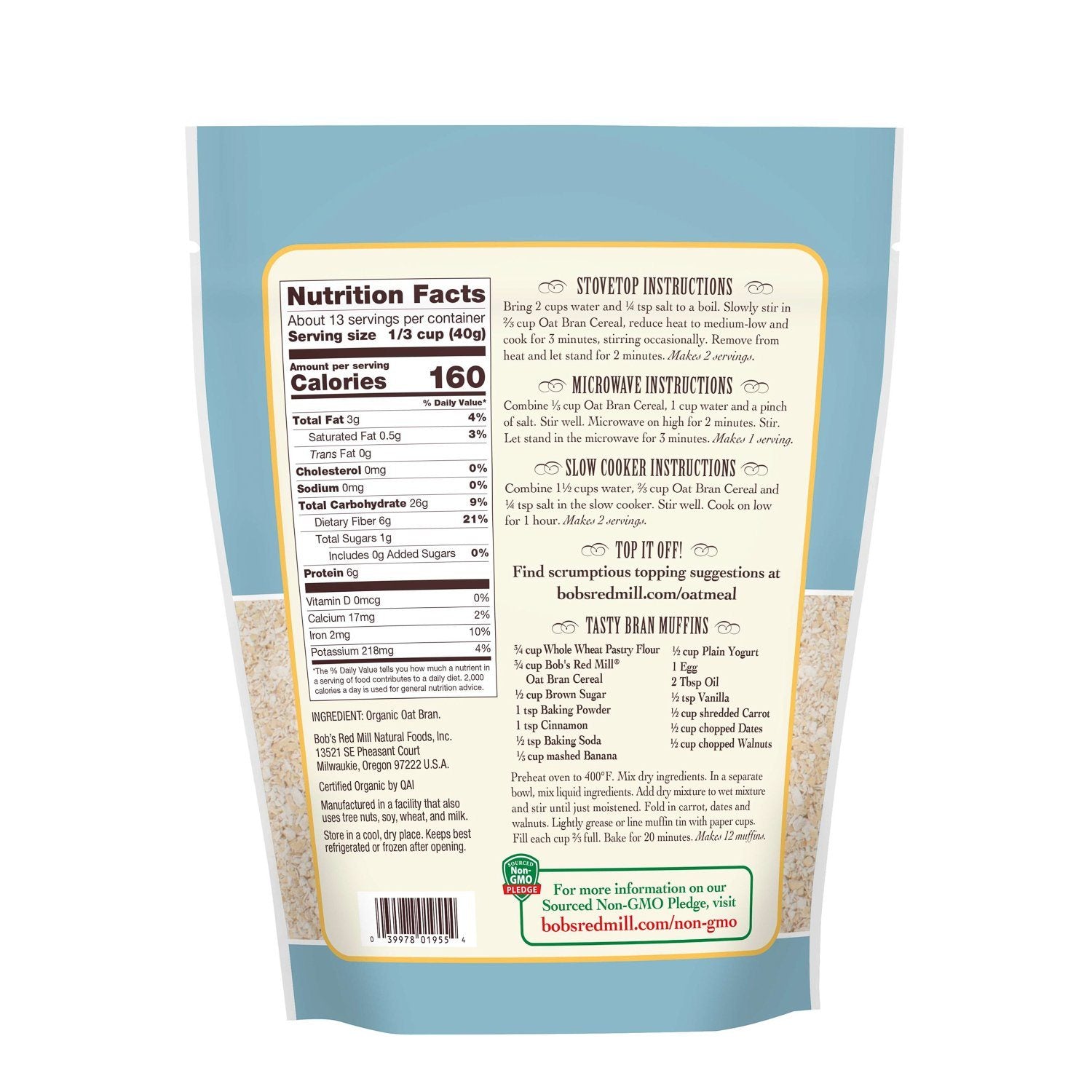 Bob's Red Mill Oat Bran Cereal Bob's Red Mill