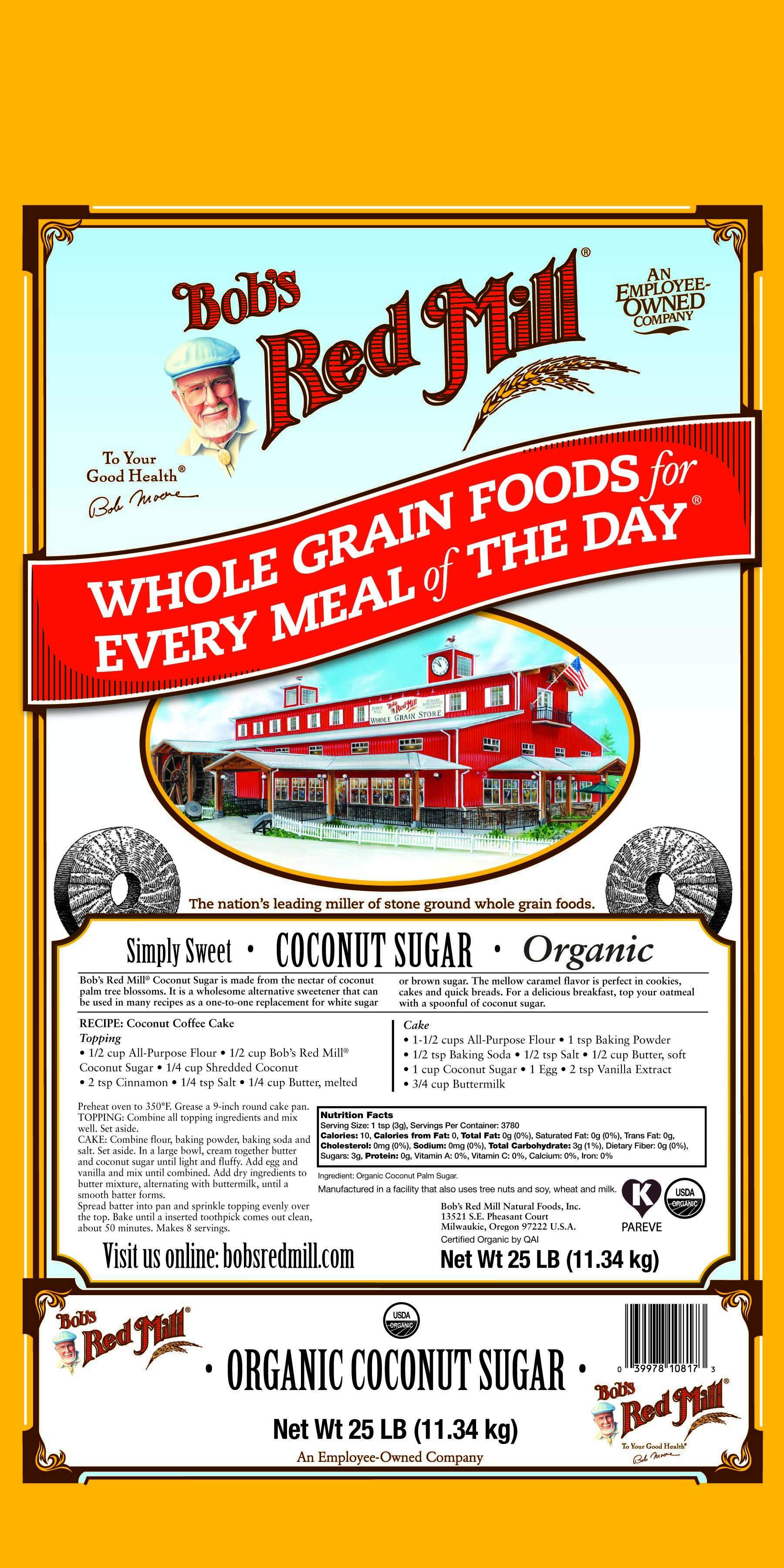 Bob's Red Mill Organic Coconut Sugar Bob's Red Mill 25 Pound