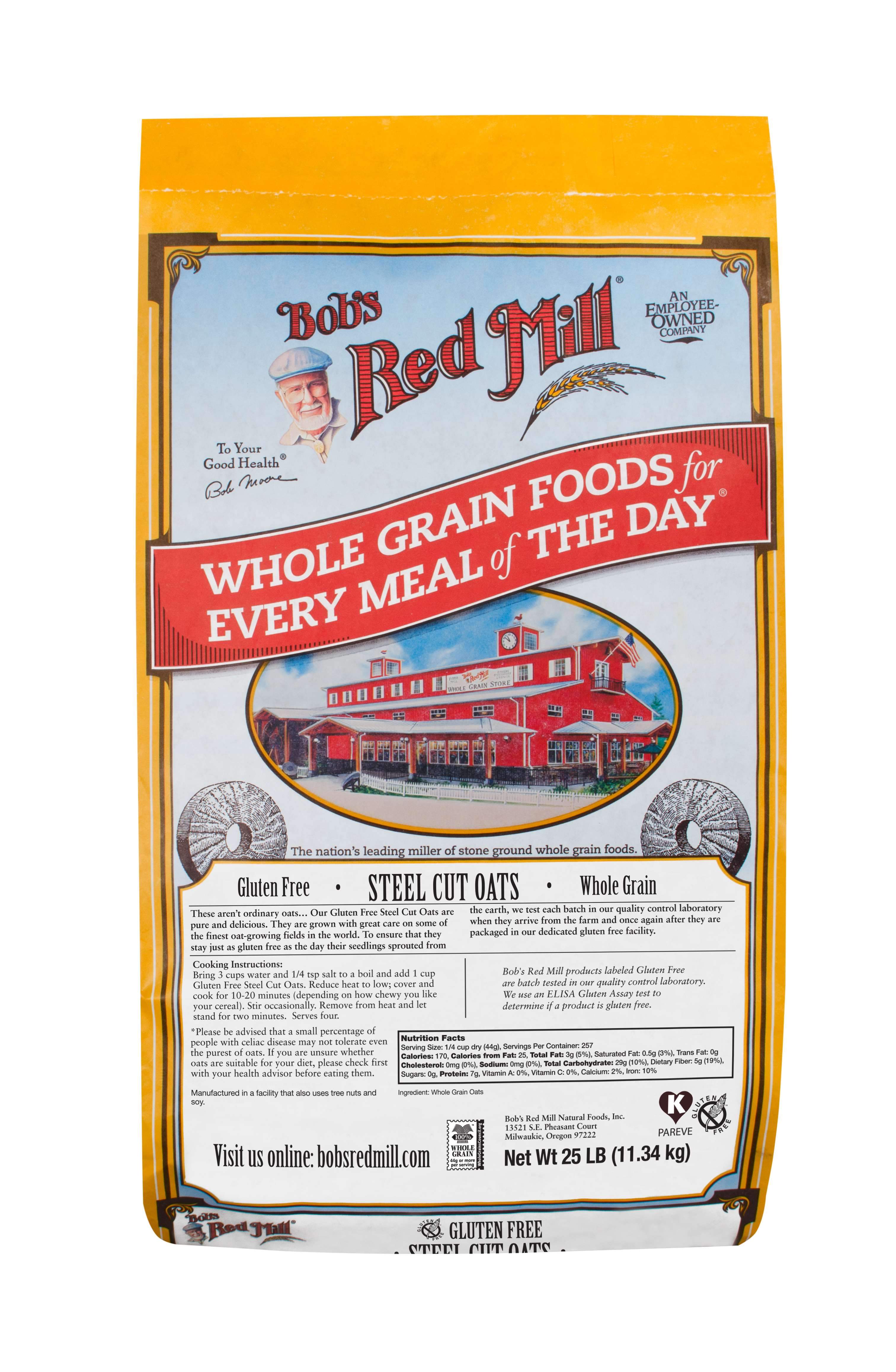 Bob's Red Mill Steel Cut Oats Bob's Red Mill Gluten Free 25 Pound