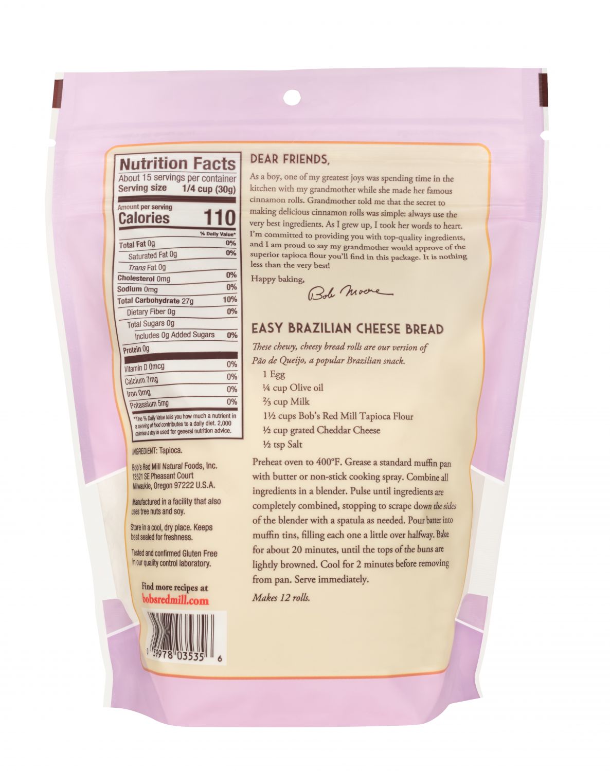 Bob's Red Mill Tapioca Flour - Tapioca Starch Bob's Red Mill