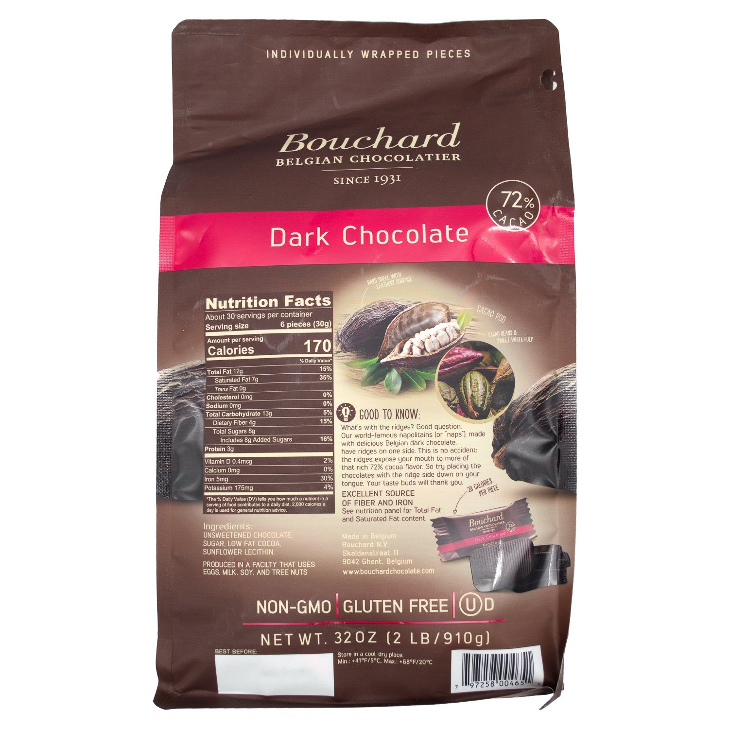 Bouchard Belgian Chocolate Meltable Bouchard Chocolate