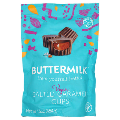 Buttermilk Vegan Salted Caramel Cups Meltable Buttermilk 16 Ounce