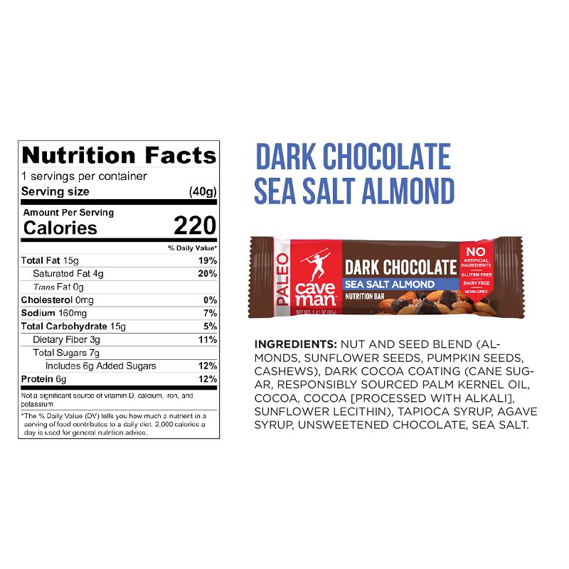Caveman Foods Paleo-Friendly Nutrition Bar Caveman Foods