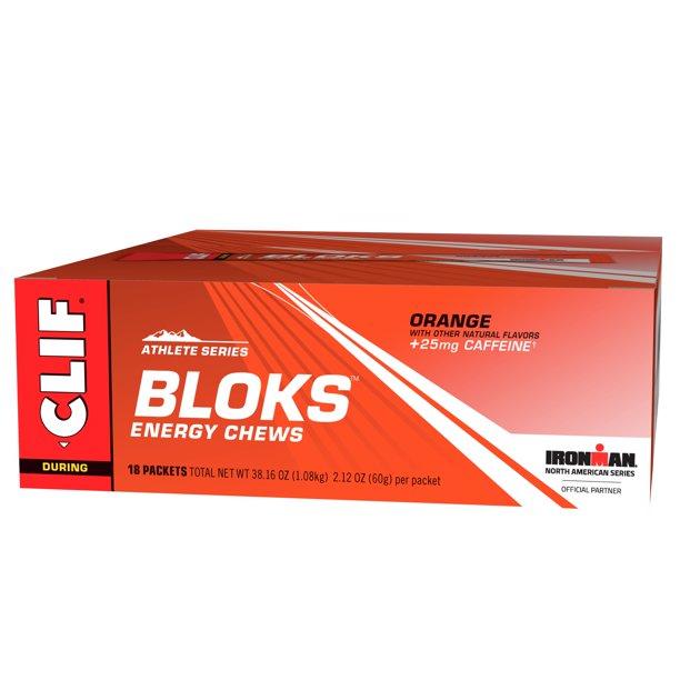 CLIF BLOKS Energy Chews CLIF Orange 2.12 Oz-18 Count