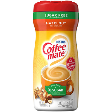 Coffee-mate Sugar Free Powder Creamer Nestle Hazelnut 10.2 Ounce