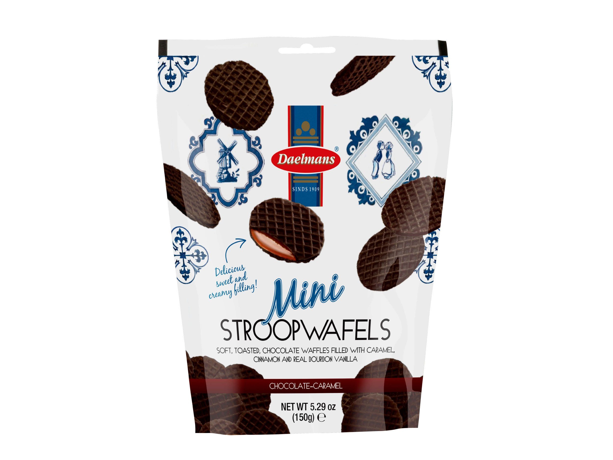 Daelmans Stroopwafels Daelmans Minis Chocolate 5.29 Ounce Zip Bag