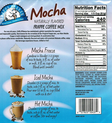 DaVinci Gourmet Frappe Freeze Frappe Coffee Mix, Mocha, 3 Lb DaVinci 