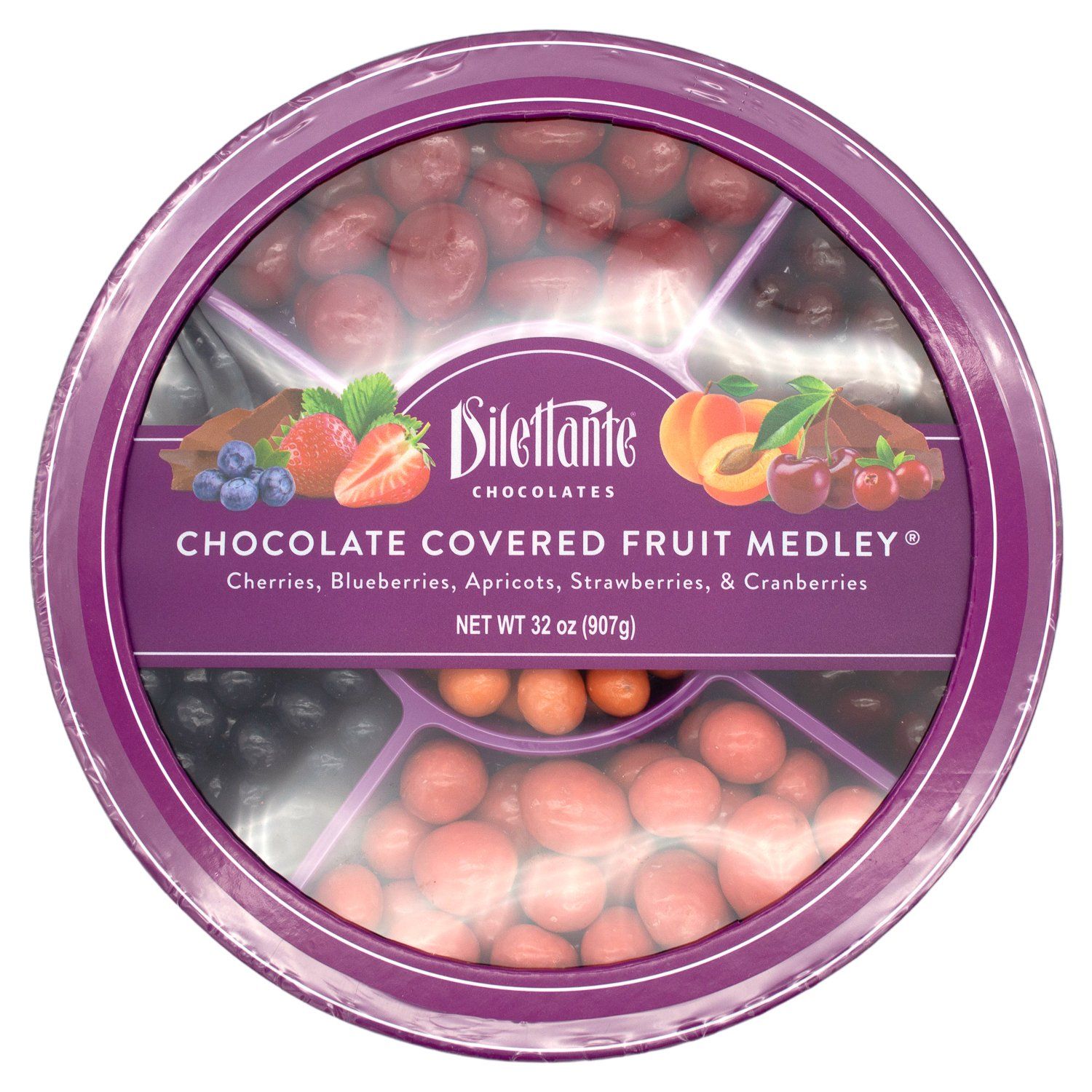 Dilettante Chocolate Covered Fruit Meltable Dilettante Medley Wheel 32 Ounce