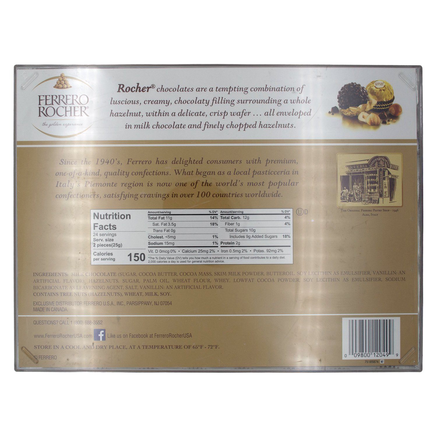 Ferrero Rocher Fine Hazelnut Chocolates Meltable Ferrero Rocher