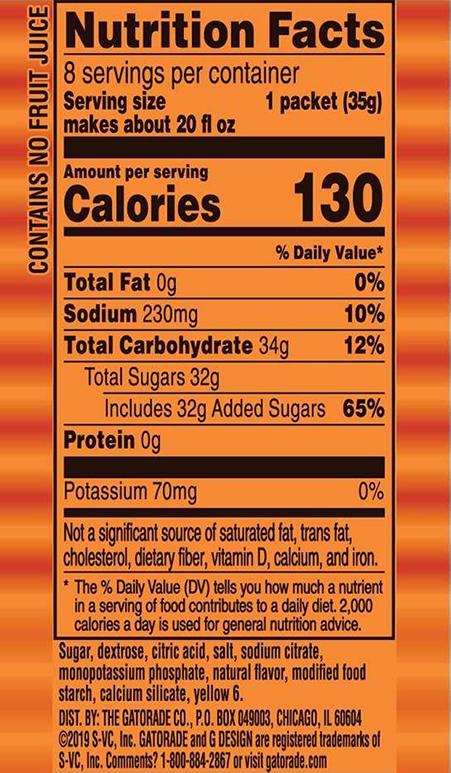 Gatorade Thirst Quencher Powder Packs Gatorade