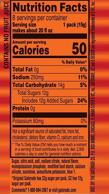 Gatorade Thirst Quencher Powder Packs (Lower Sugar) Gatorade