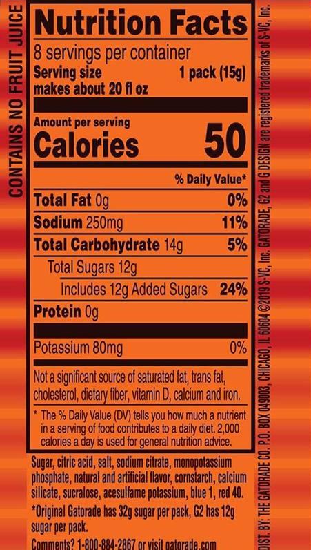 Gatorade Thirst Quencher Powder Packs (Lower Sugar) Gatorade