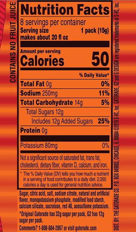 Gatorade Thirst Quencher Powder Packs (Lower Sugar) Gatorade