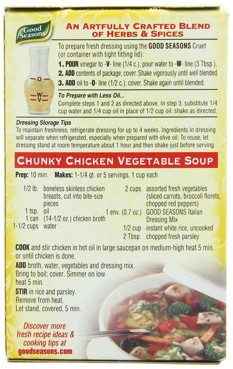 Good Seasons Dressing Mix, Best Before 07/2023 Good Seasons