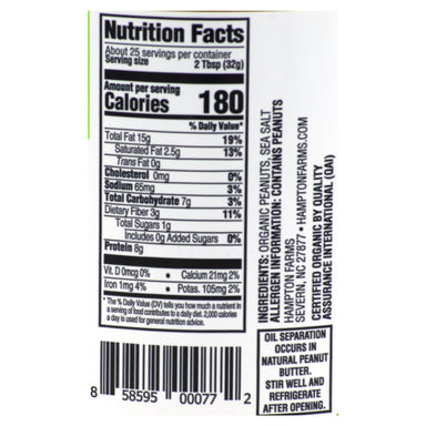 Hampton Farms Organic Peanut Butter Hampton Farms