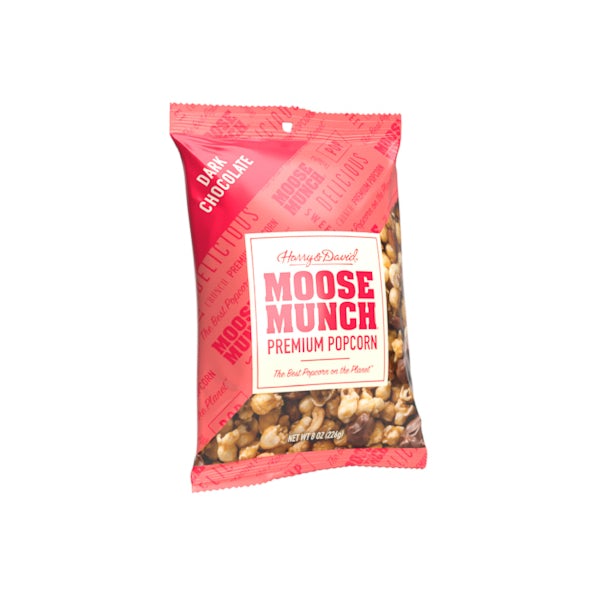 Harry & David Moose Munch Premium Popcorn Meltable Harry & David Dark Chocolate 8 Ounce